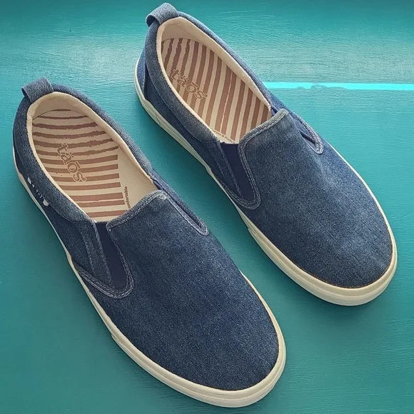 Taos Footwear - Rubber Soul Slip-On Sneaker - Denim Blue - 9M - Picture 1 of 7